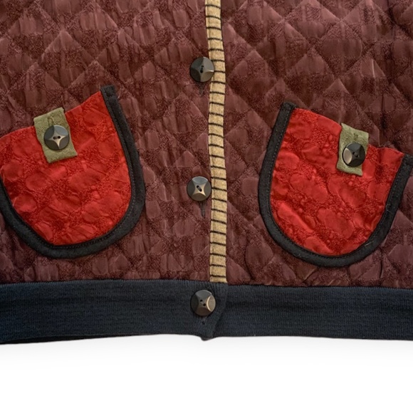 Vintage BETS Canvasbacks Quilted Button-Down Jacket Coat Small S - Picture 5 of 11